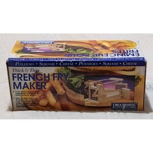 Vintage Progressive Thick & Thin French Fry Maker Potatoes & Veg's Open Box 1997
